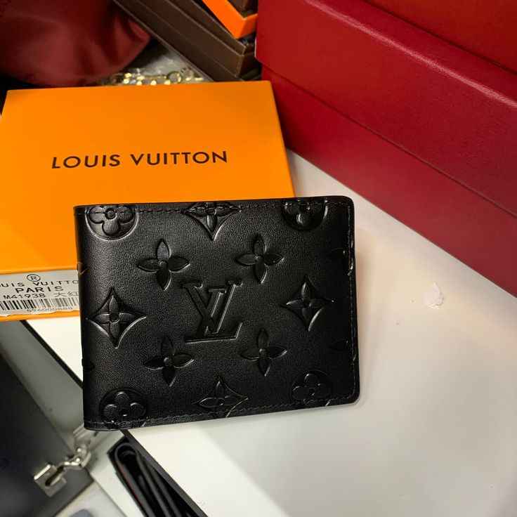 Authentic Louis Vuitton Multiple Monogram Canvas Slender Wallet – Black Men’s